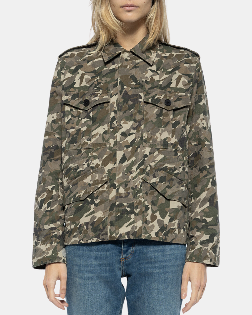 Zadig & Voltaire store camo cropped jacket size small