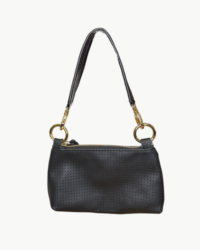 AMY SHOULDER BAG IN BLACK PERF