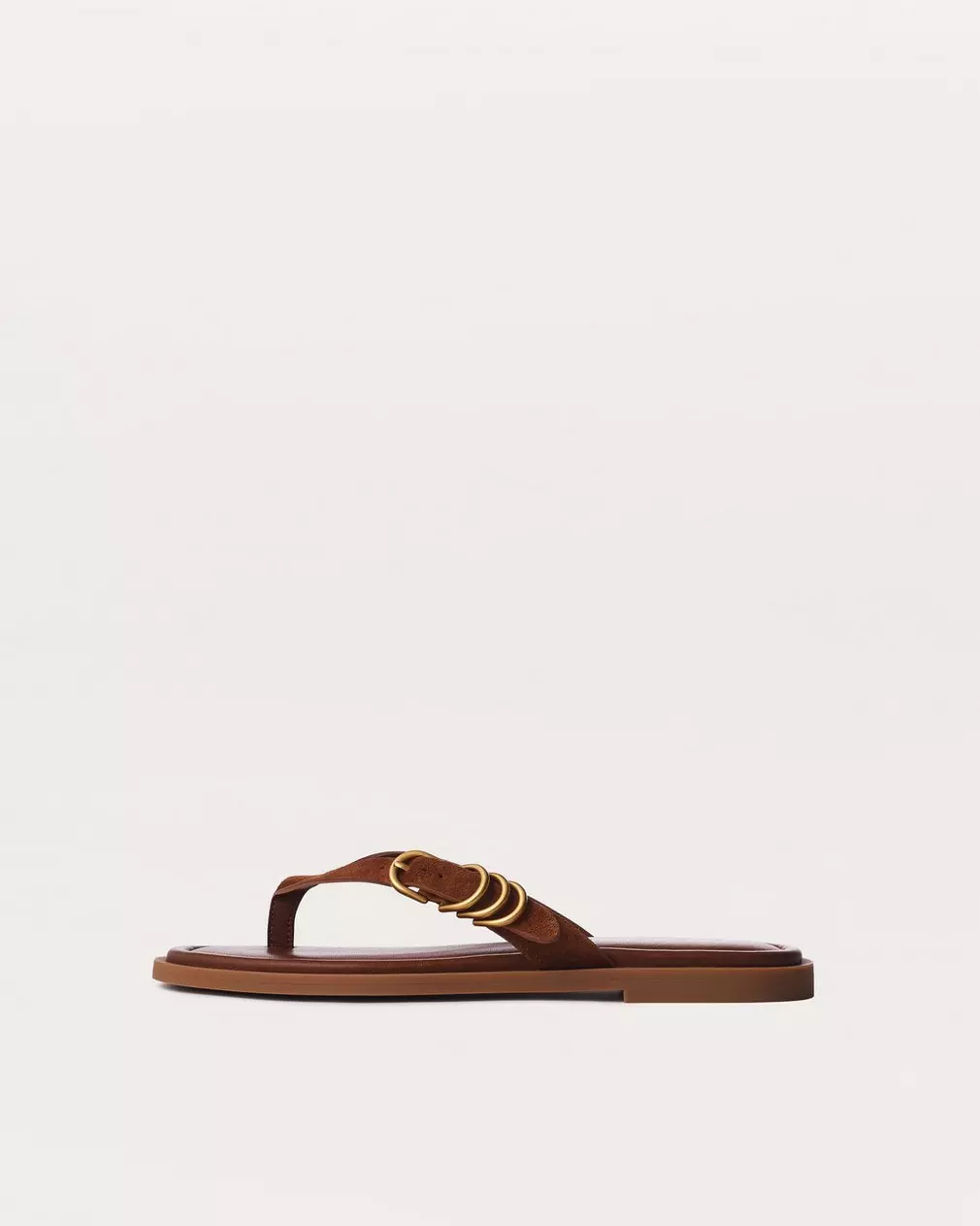 GIA THONG SANDAL IN UMBER SUEDE