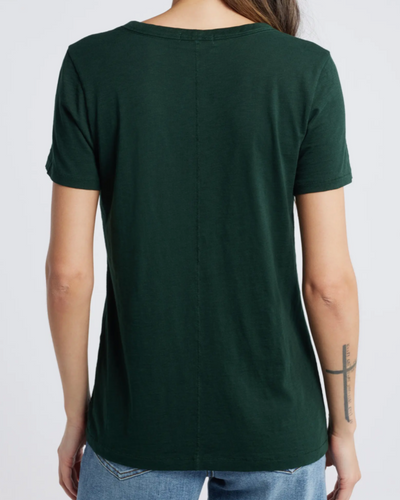 THE SLUB VEE IN DARK GREEN