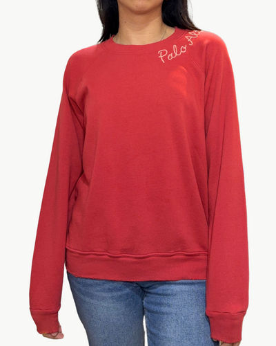 PALO ALTO CREW SWEATSHIRT IN DUSTY RED