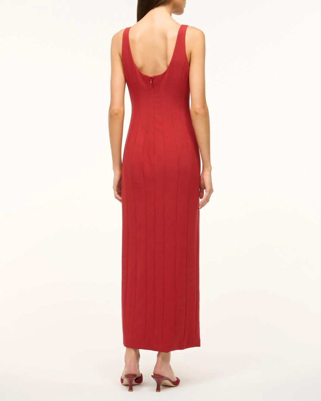 PORTRAIT DRESS IN ROUGE