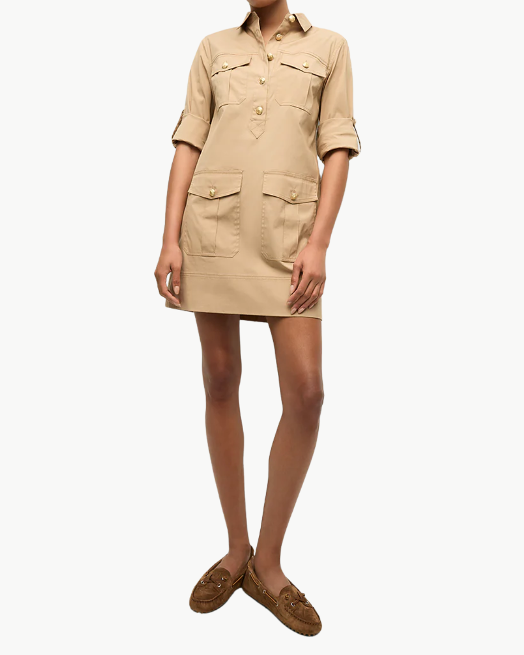 SAUDE DRESS IN KHAKI