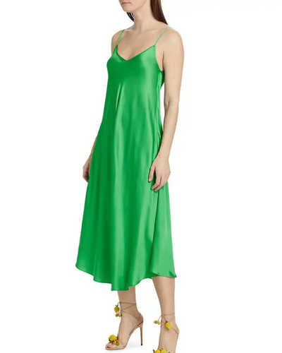 LORRAINE TRAPEZE DRESS IN FERN