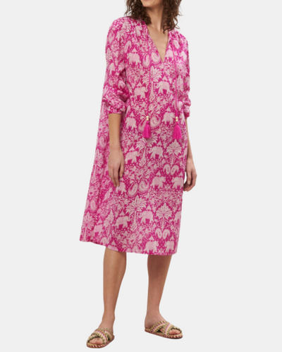 RAHMA WOVEN DRESS IN PINK - Romi Boutique