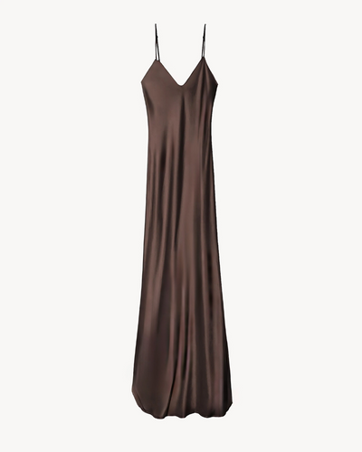 CAMI GOWN IN DARK BROWN