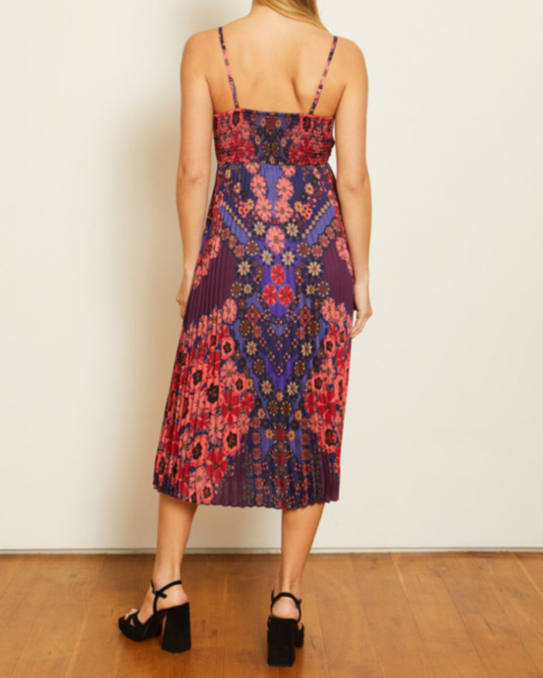 DONNA DRESS IN PATCHWORK PANSY