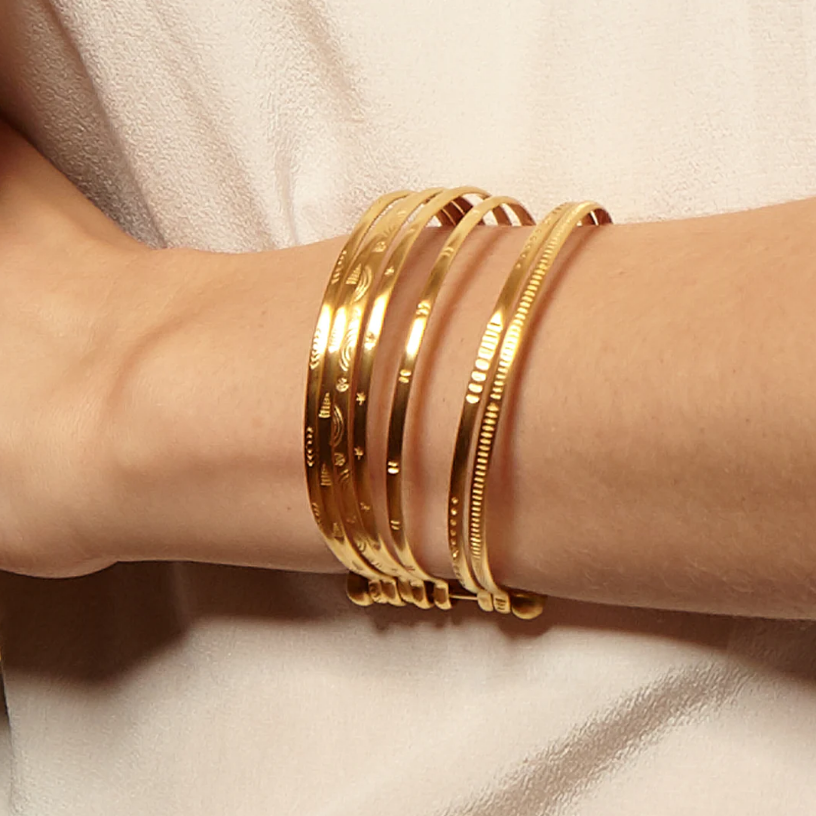 SOMETHING SPECIAL SMALL GOLD BANGLE BRACELET CUFF