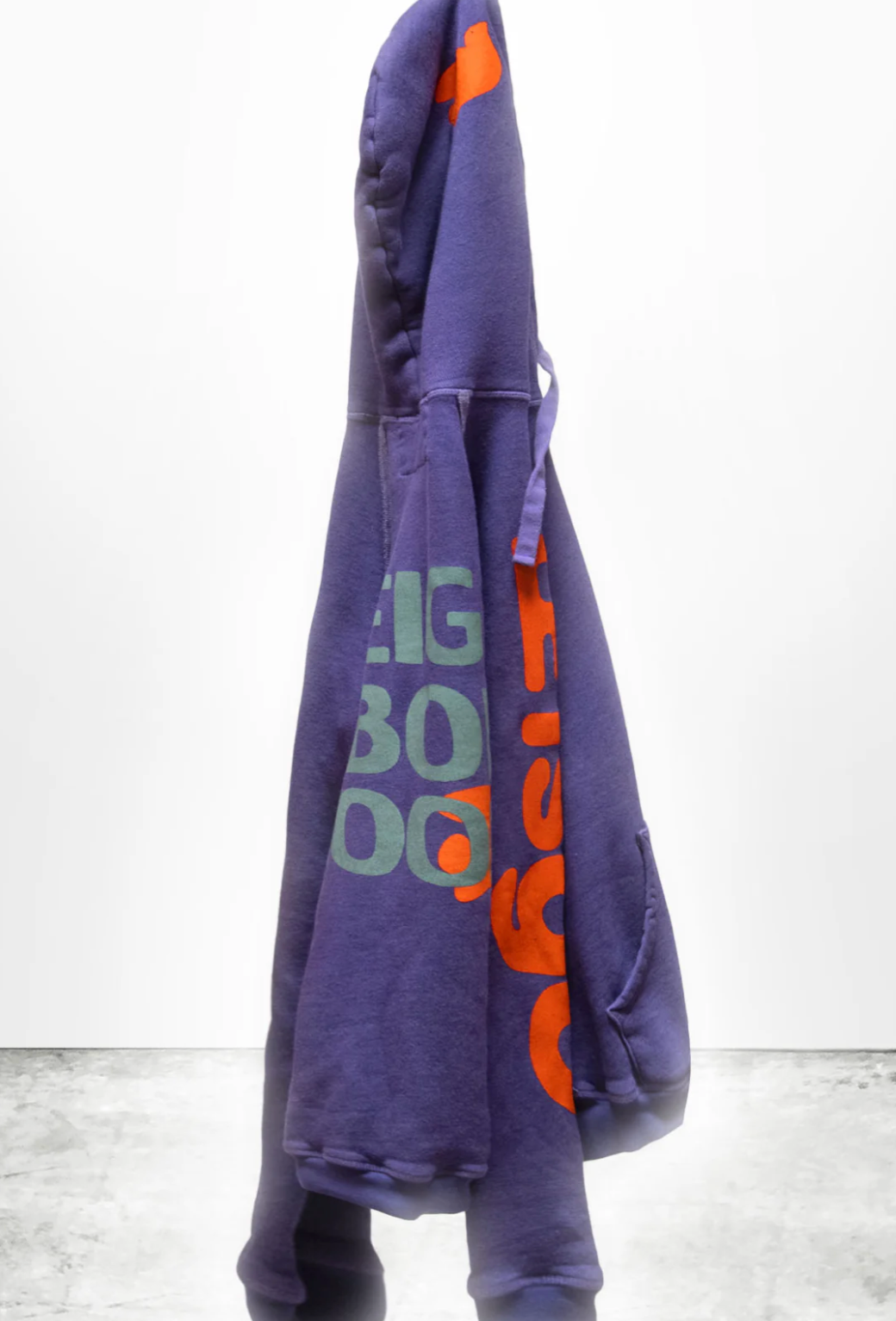 CIRCA'99 NEIGHBORHOODLETSGO POLYBLEND FLUFF HOODIE IN PURPLE FLOOR