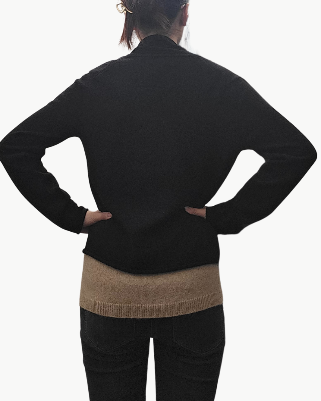 JANIE CASHMERE CARDIGAN IN BLACK