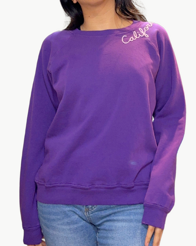 CALIFORNIA CREW SWEATSHIRT IN VIOLET