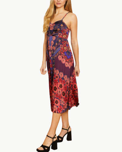 DONNA DRESS IN PATCHWORK PANSY