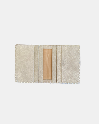 JANE FOLDING CARD HOLDER IN SILVER - Romi Boutique