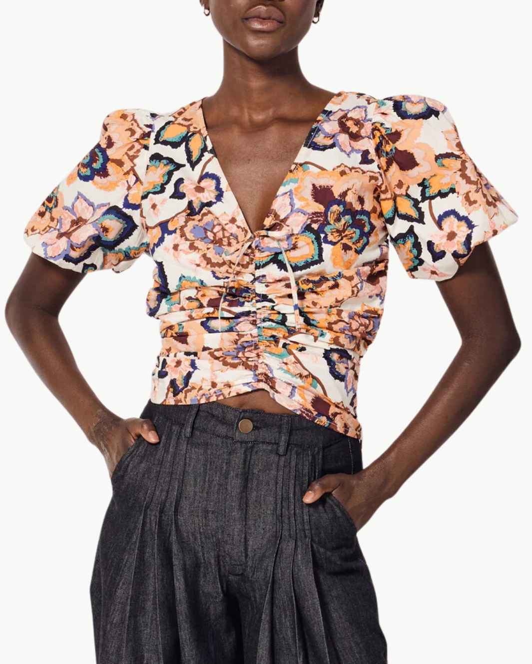 DELPHINA TOP IN DESERT FLORAL