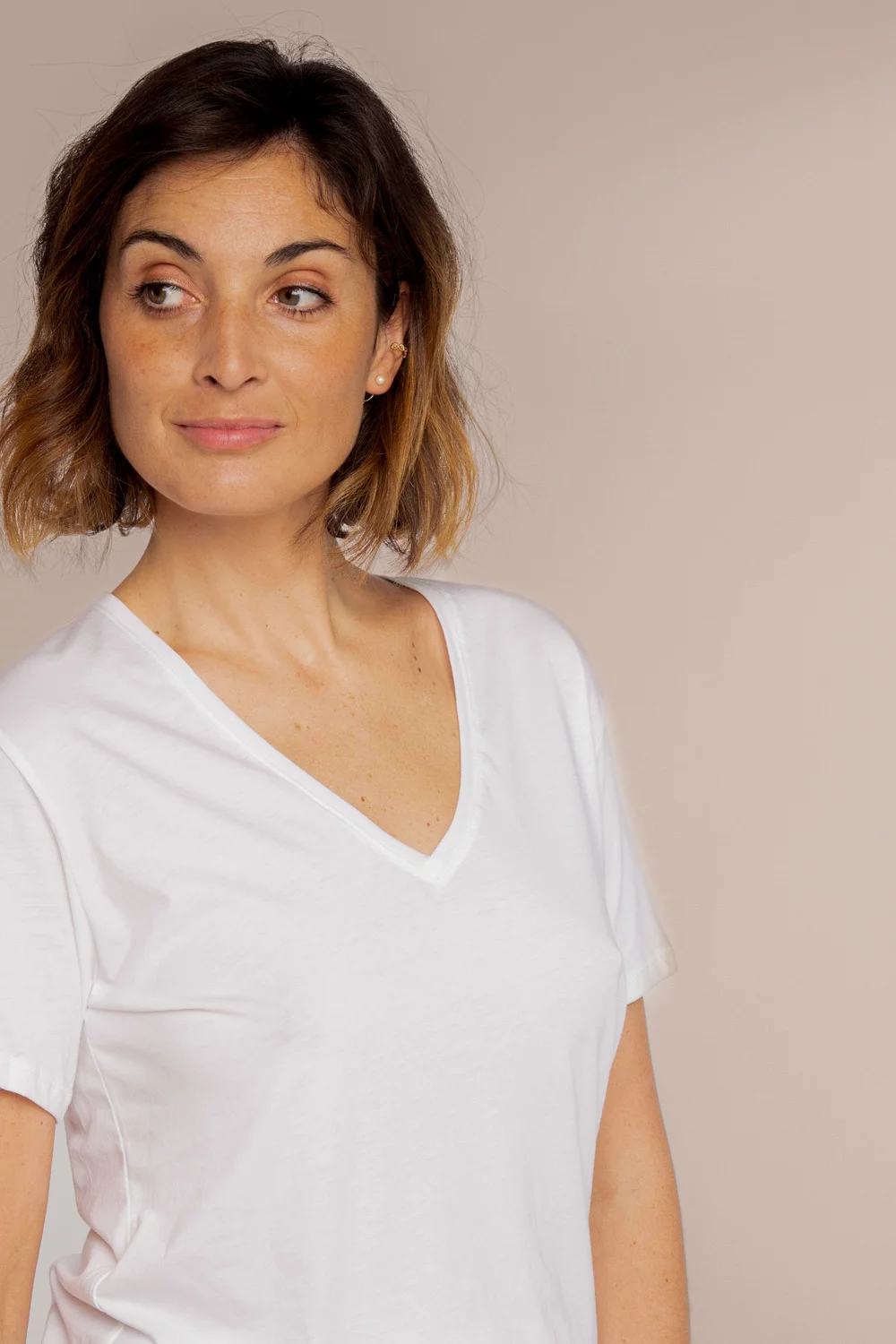 ROMY T-SHIRT IN WHITE FLAMME