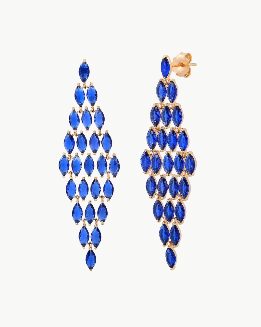 CASCADING MARQUIS EARRINGS IN BLUE