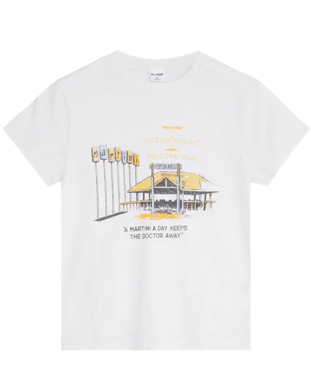 CLASSIC MARTINI BAR TEE IN VINTAGE WHITE