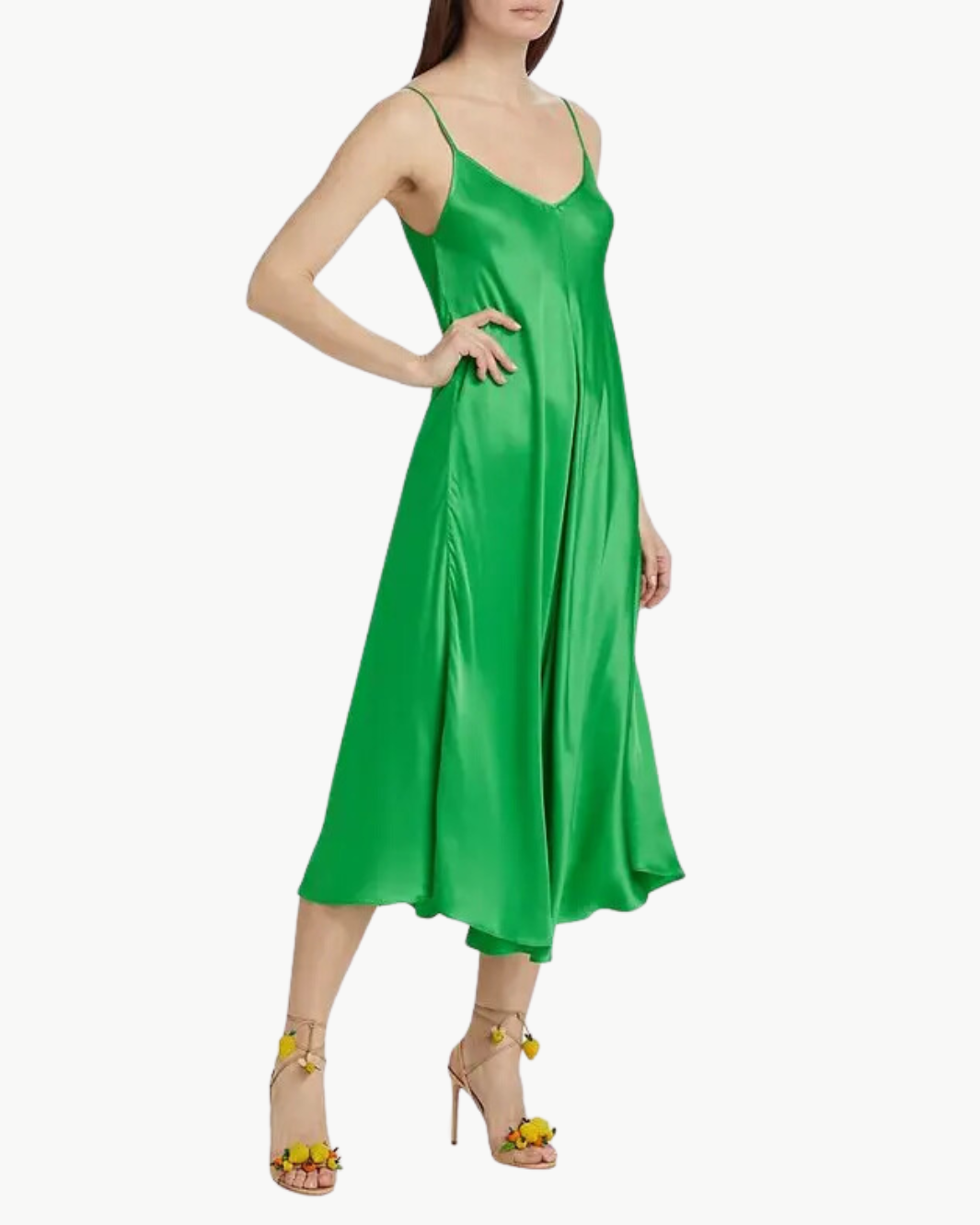 LORRAINE TRAPEZE DRESS IN FERN