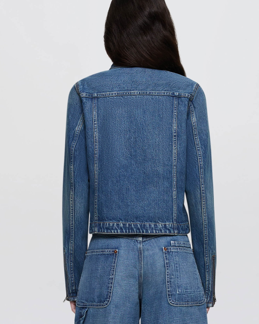 SLIM ZIP JACKET IN CRAFTED INDIGO