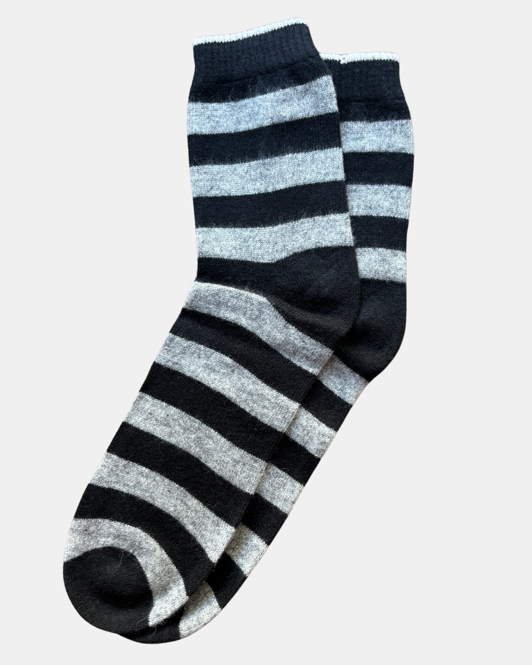 CASHMERE TIPPED STRIPE SOCKS