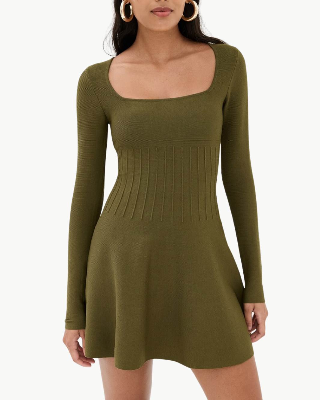 DEORA DRESS IN SERGEANT GREEN