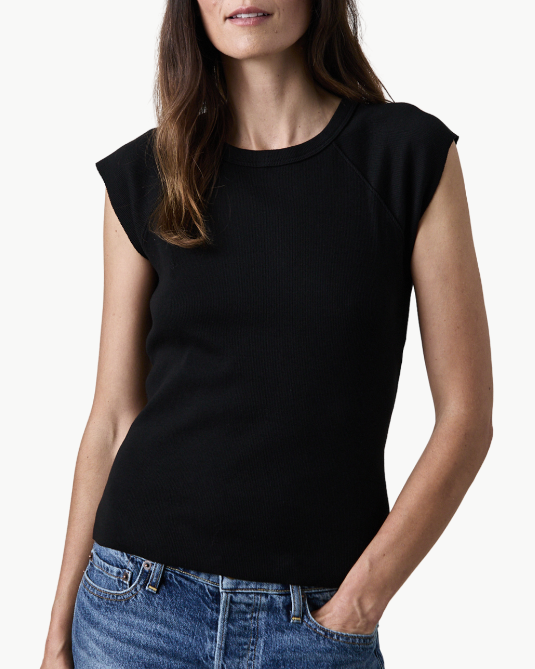 CHLOE RIB RAGLAN TEE