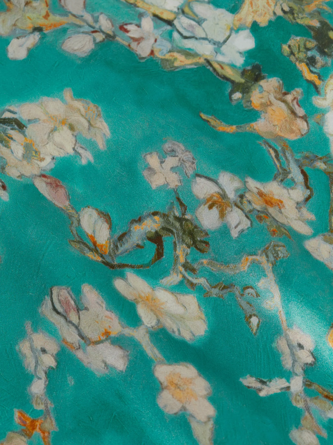 SERIDIE SLIP DRESS IN TEAL MULTI WATERCOLOR CHERRY BLOSSOM