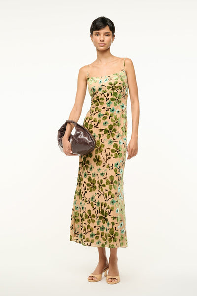 DIANNA DRESS IN MOSS FLORAL TAPESTRY