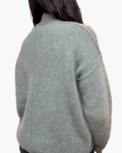 MYTHE KNIT PULLOVER IN SAGE