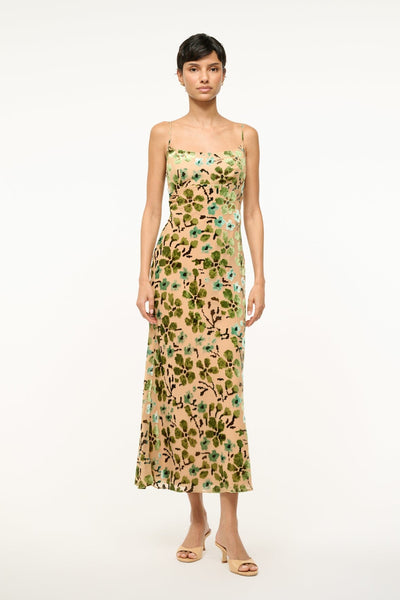 DIANNA DRESS IN MOSS FLORAL TAPESTRY