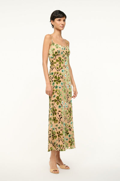 DIANNA DRESS IN MOSS FLORAL TAPESTRY