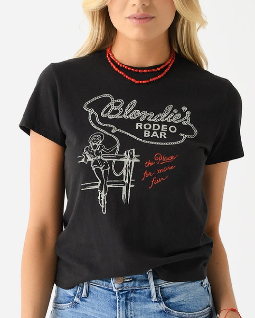 CLASSIC BLONDIE TEE IN WASHED BLACK