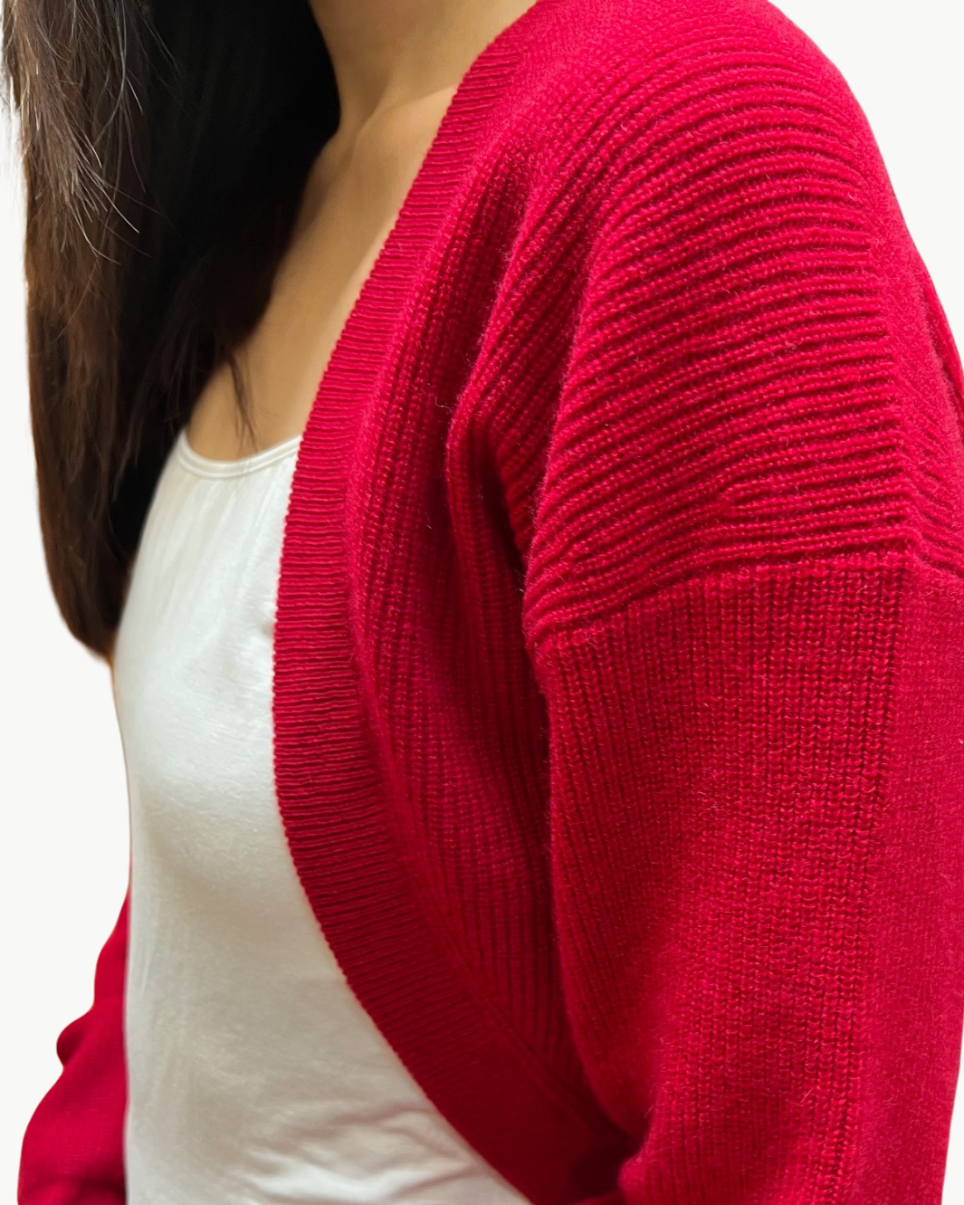 SHAKER SHRUG IN RUBY