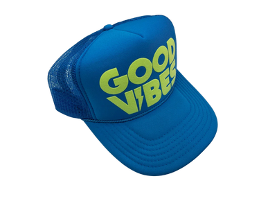 GOOD VIBES TRUCKER IN NEON BLUE