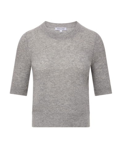 SHANA CASHMERE SWEATER IN HEATHER GREY