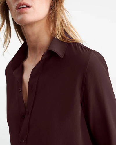 GAIA SLIM SHIRT IN OXBLOOD