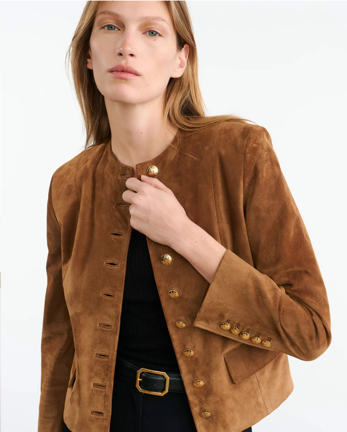 NANON SUEDE JACKET IN MARTORA