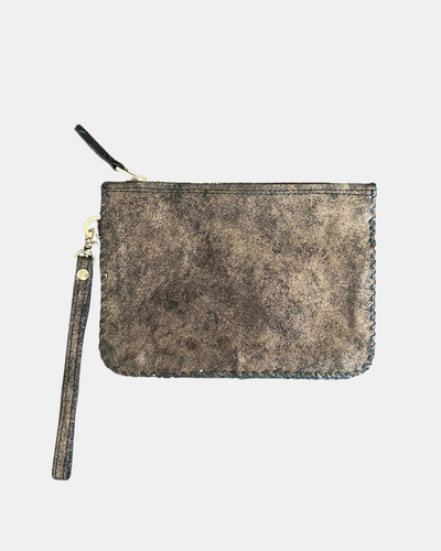 LAILA WRISTLET POUCH IN BLACK - Romi Boutique