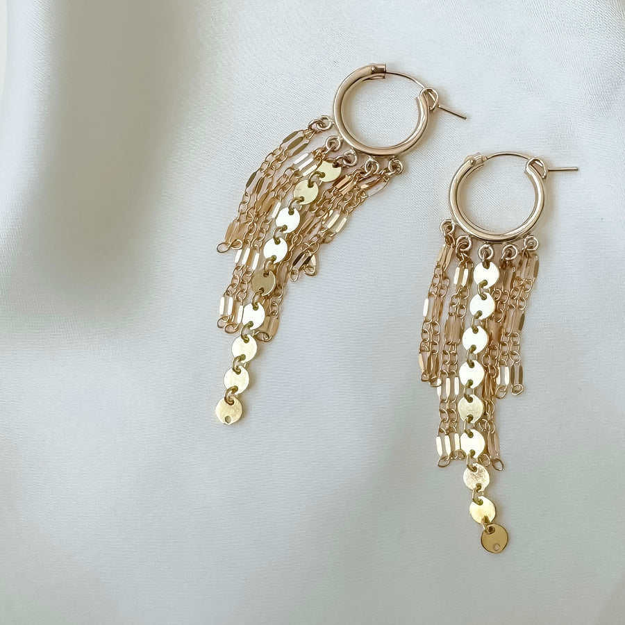 FEATHER EARRINGS IN GOLD