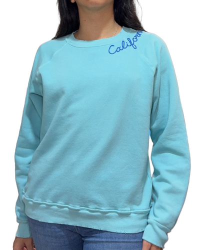 CALIFORNIA CREW SWEATSHIRT IN SEAFOAM