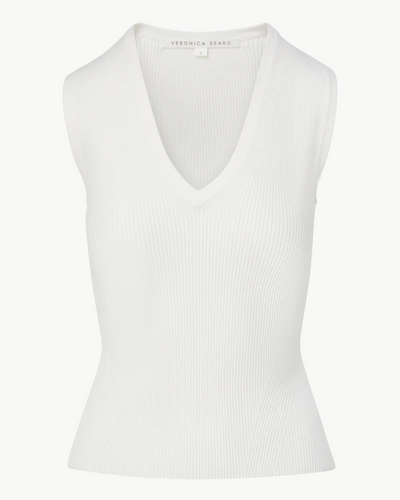 SID SLEEVELESS PULLOVER IN OFF-WHITE