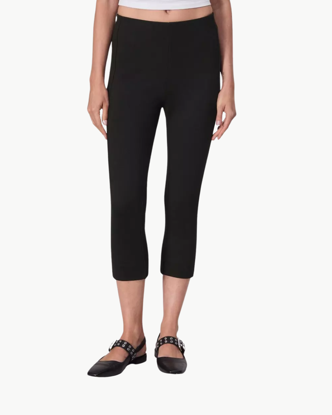 SIMONE PONTE CAPRI PANT IN BLACK