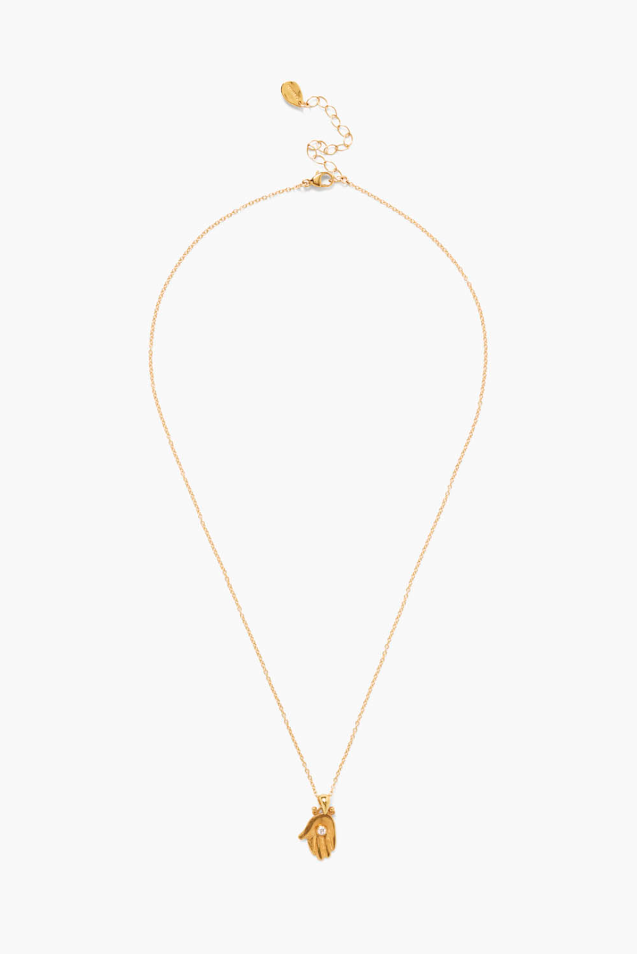 DIAMOND GIVING HAND NECKLACE IN YELLOW GOLD