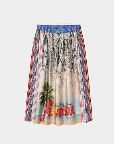 VANESSA PRINTED MIDI SKIRT IN SNAKE CHARMER