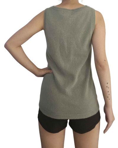 VIOLETTE CASHMERE TANK IN SAGE