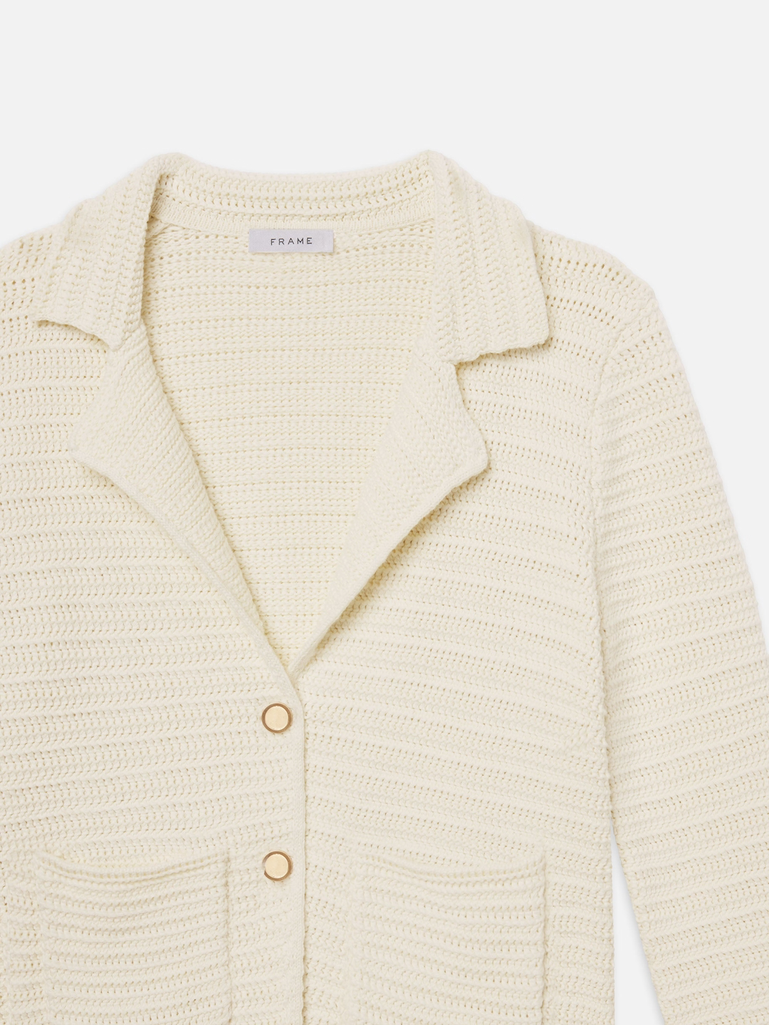 THE CROCHET BLAZER IN CREAM