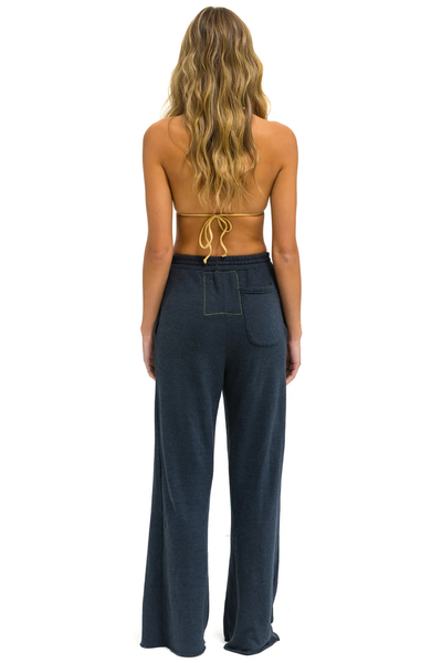 WIDE LEG WOMENS POCKET SWEATPANTS IN CHARCOAL