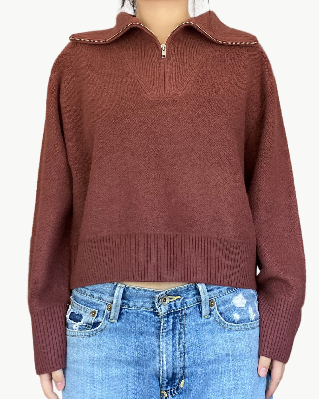 TINSLEY HALF ZIP PULLOVER IN CIMARRON