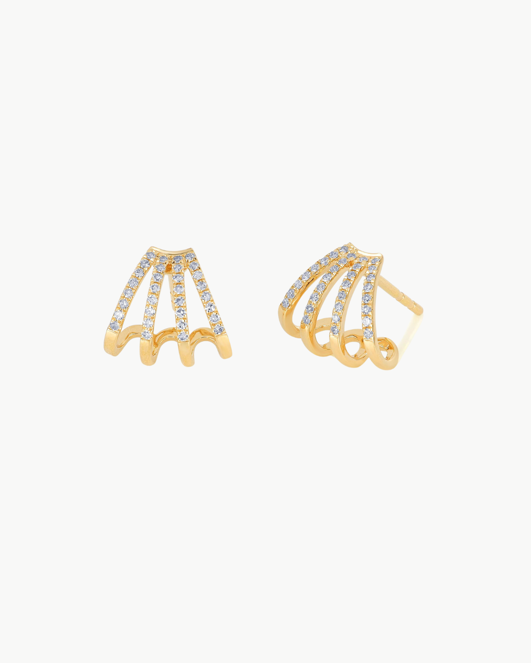 DIAMOND MULTI HUGGIE EARRING IN GOLD