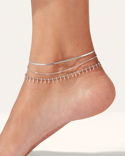 SURFSIDE ANKLET IN RHODIUM